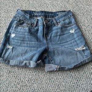 Natural Reflections Blue Distressed Denim Shorts